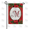 America Forever Red Poinsettia Monogram Garden Flag