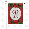 America Forever Red Poinsettia Monogram Garden Flag