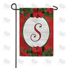 America Forever Red Poinsettia Monogram Garden Flag
