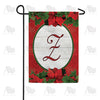 America Forever Red Poinsettia Monogram Garden Flag