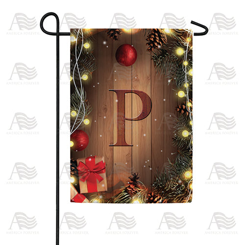 America Forever Wood Panel Lights Monogram Garden Flag
