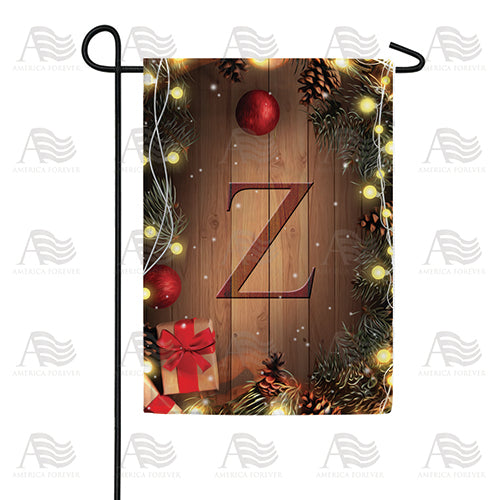 America Forever Wood Panel Lights Monogram Garden Flag