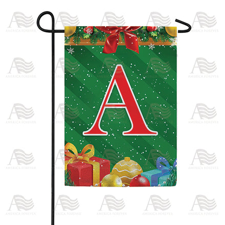 America Forever Merry Christmas Monogram Garden Flag
