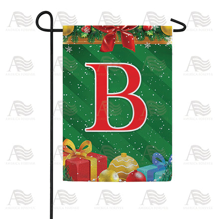 America Forever Merry Christmas Monogram Garden Flag