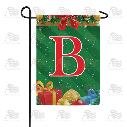 America Forever Merry Christmas Monogram Garden Flag