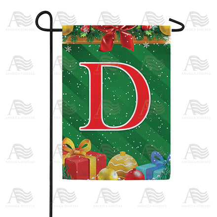 America Forever Merry Christmas Monogram Garden Flag