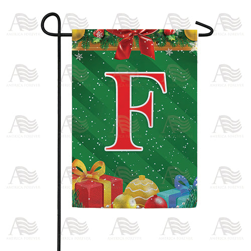 America Forever Merry Christmas Monogram Garden Flag