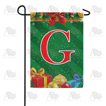 America Forever Merry Christmas Monogram Garden Flag