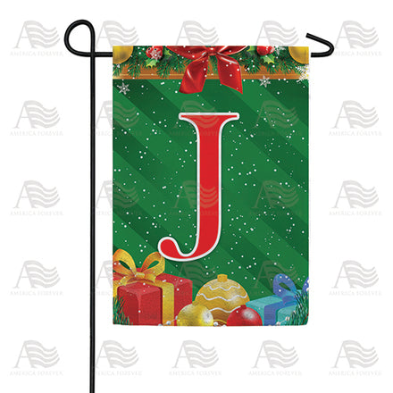 America Forever Merry Christmas Monogram Garden Flag
