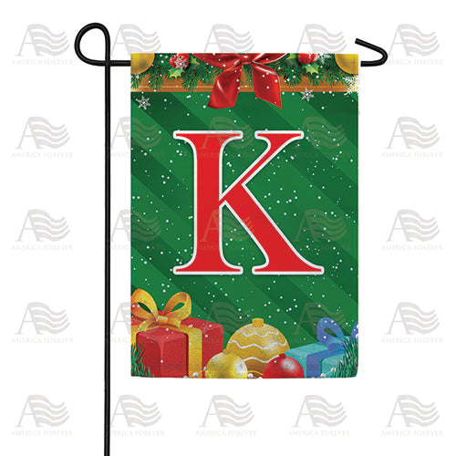 America Forever Merry Christmas Monogram Garden Flag