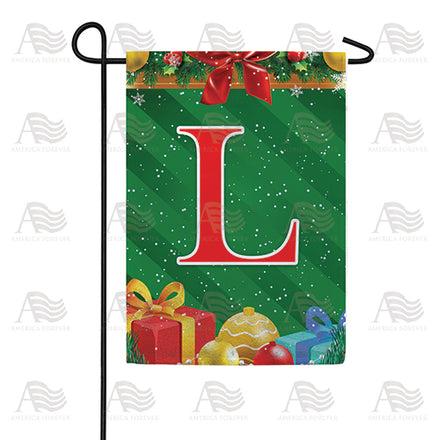 America Forever Merry Christmas Monogram Garden Flag