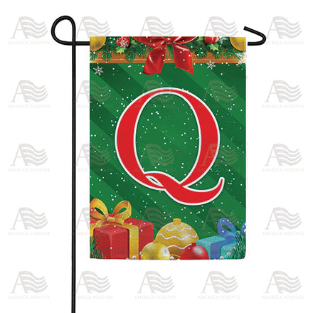 America Forever Merry Christmas Monogram Garden Flag