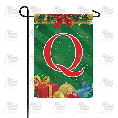 America Forever Merry Christmas Monogram Garden Flag