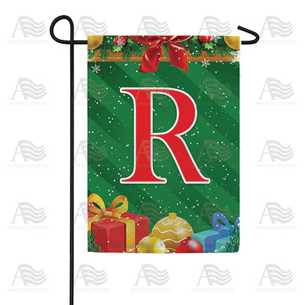 America Forever Merry Christmas Monogram Garden Flag