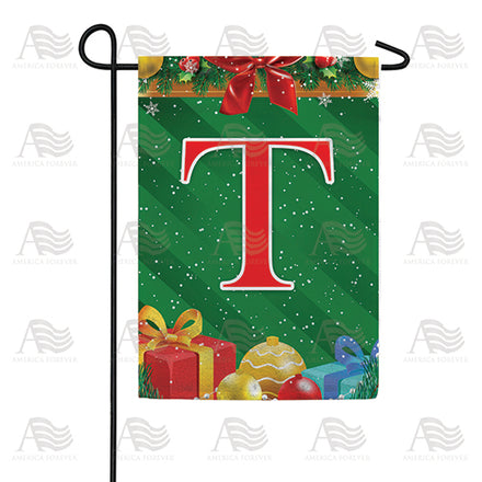 America Forever Merry Christmas Monogram Garden Flag