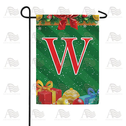 America Forever Merry Christmas Monogram Garden Flag