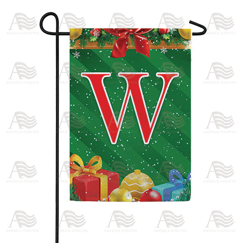 America Forever Merry Christmas Monogram Garden Flag