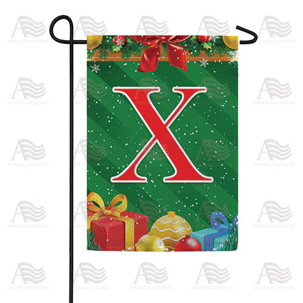 America Forever Merry Christmas Monogram Garden Flag