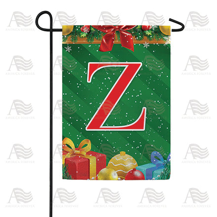 America Forever Merry Christmas Monogram Garden Flag