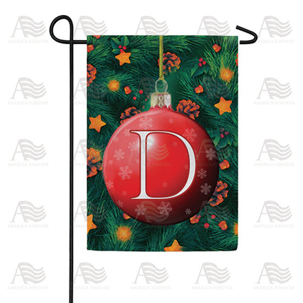 America Forever Christmas Ball Monogram Garden Flag