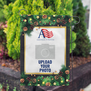 America Forever Personalized Pine Cones And Stars Garden Flag