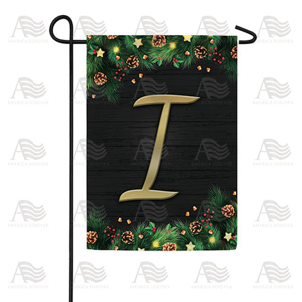 America Forever Pine Cones And Stars Monogram Garden Flag