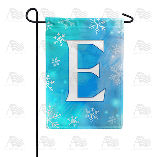 America Forever Snowflakes Monogram Garden Flag