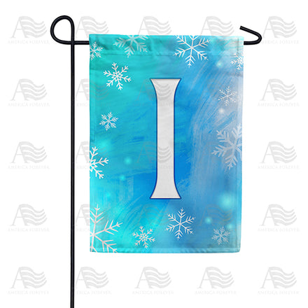 America Forever Snowflakes Monogram Garden Flag