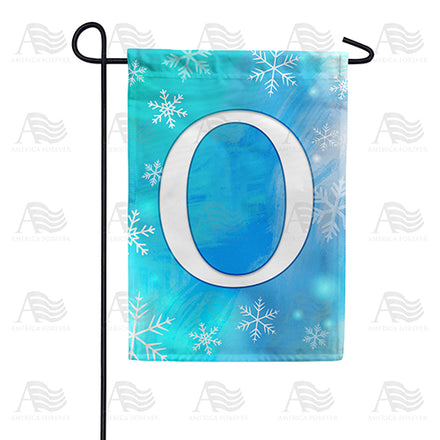 America Forever Snowflakes Monogram Garden Flag