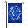 America Forever Royal Blue Winter Monogram Garden Flag