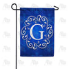 America Forever Royal Blue Winter Monogram Garden Flag