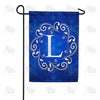 America Forever Royal Blue Winter Monogram Garden Flag