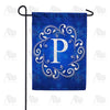 America Forever Royal Blue Winter Monogram Garden Flag