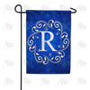 America Forever Royal Blue Winter Monogram Garden Flag