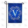 America Forever Royal Blue Winter Monogram Garden Flag
