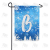 Wintry Monogram Garden Flag