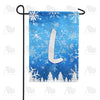 Wintry Monogram Garden Flag