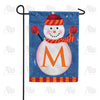 America Forever Cheerful Snowman Monogram Garden Flag