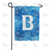 America Forever Icy Snowflakes Monogram Garden Flag