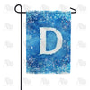 America Forever Icy Snowflakes Monogram Garden Flag