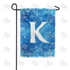 America Forever Icy Snowflakes Monogram Garden Flag