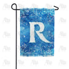 America Forever Icy Snowflakes Monogram Garden Flag