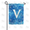 America Forever Icy Snowflakes Monogram Garden Flag