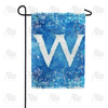 America Forever Icy Snowflakes Monogram Garden Flag