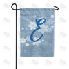 America Forever Blue Winter Monogram Garden Flag