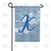 America Forever Blue Winter Monogram Garden Flag