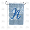 America Forever Blue Winter Monogram Garden Flag