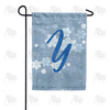 America Forever Blue Winter Monogram Garden Flag