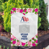 America Forever Personalized Pink Roses Garden Flag