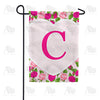 America Forever Pink Roses Monogram Garden Flag